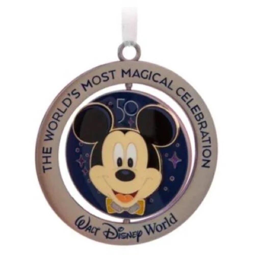 Walt Disney World 50th Anniversary Mickey Mouse Spinning Ornament